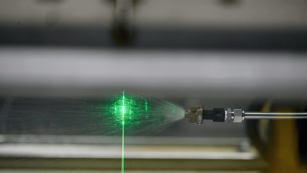 A Green Laser Analyzing Spray