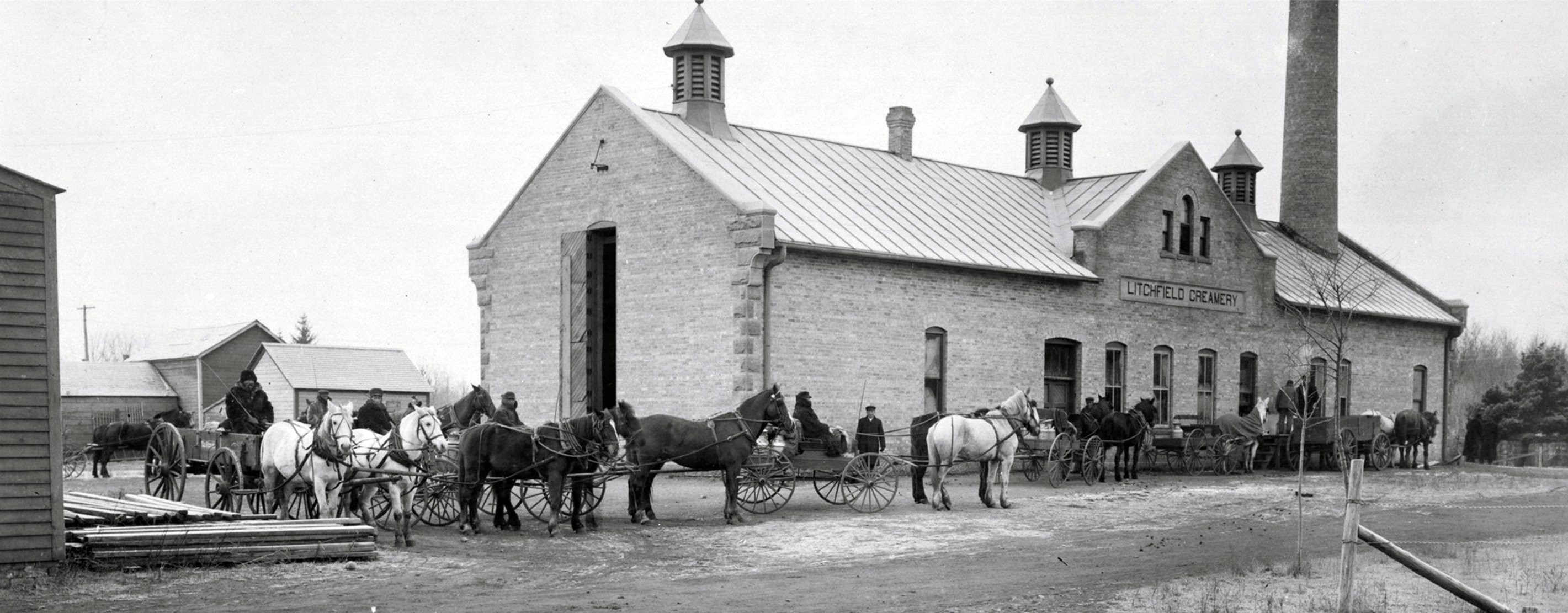 An Old Photograph Of A Land O'Lakes Creamery In Minnesota