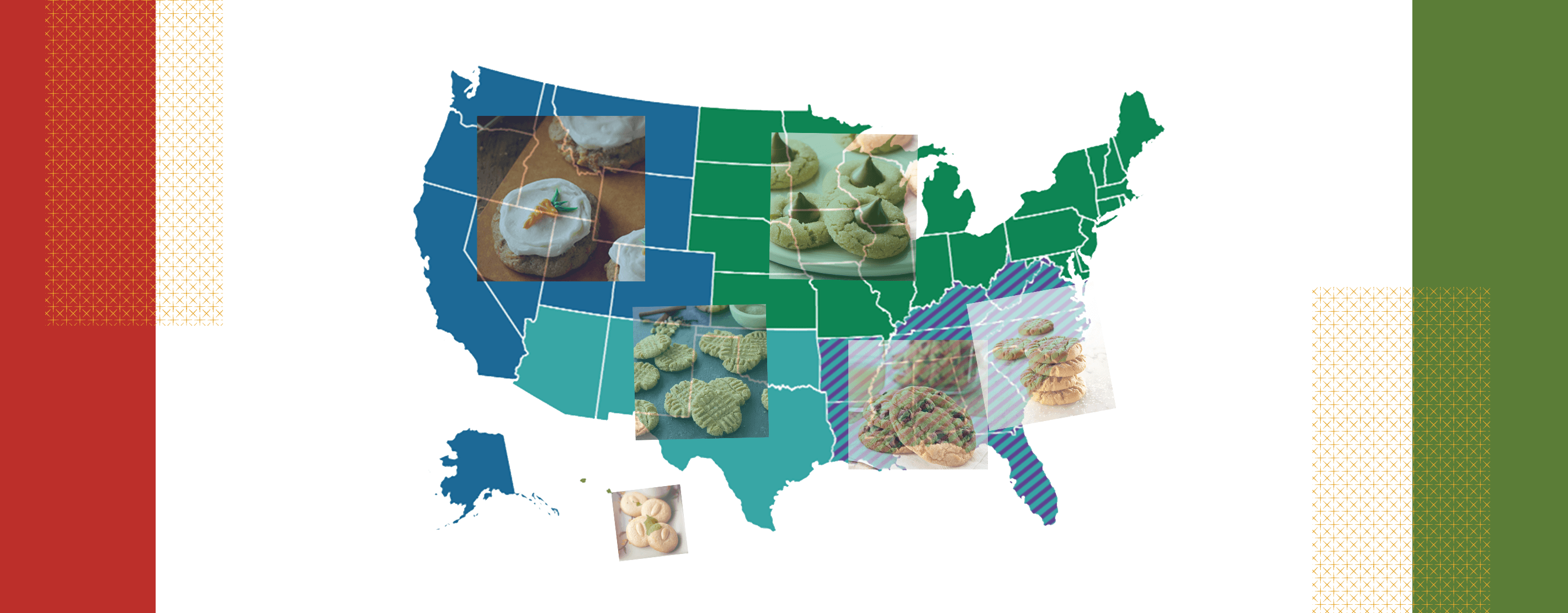 A Map Of The United States And Region's Most Popular Cookie