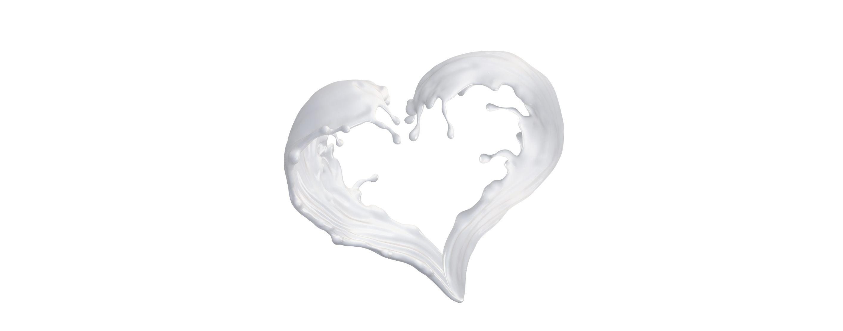 A heart made of a splash of milk