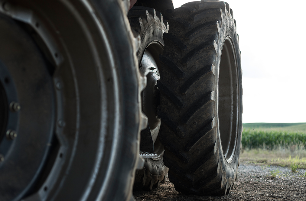 Large Tractor Tires On A Farm
