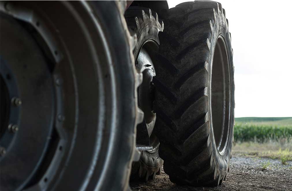 Tires On A Tractor On A Farm