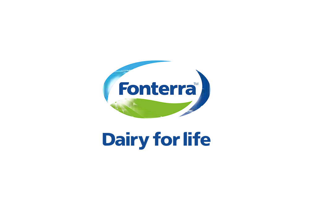 fonterra logo with dairy for life in blue writing
