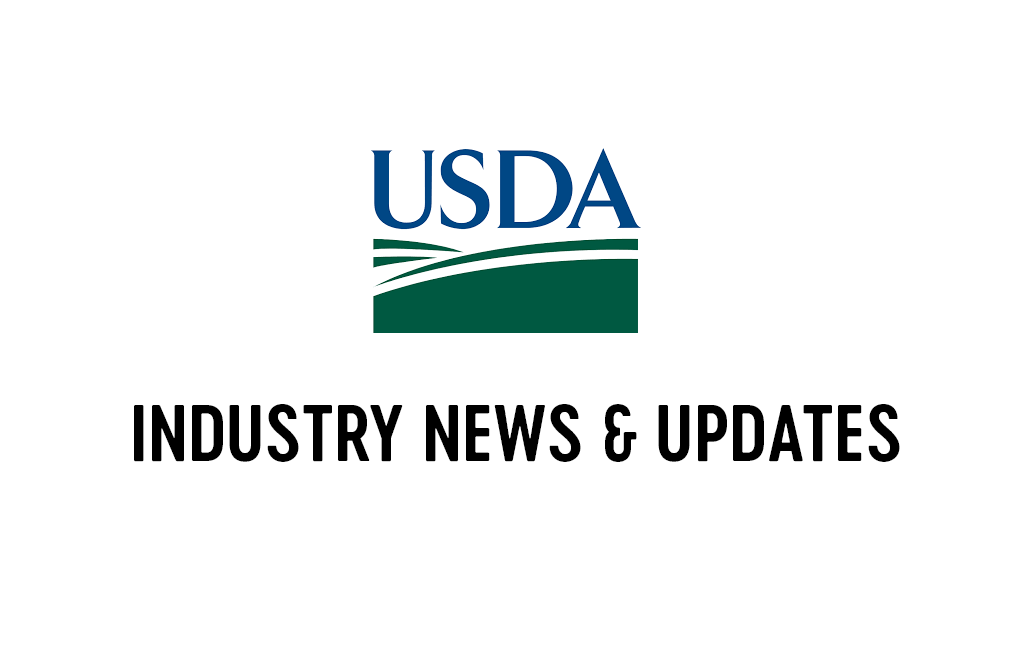 USDA logo with writing that reads "industry news & updates"