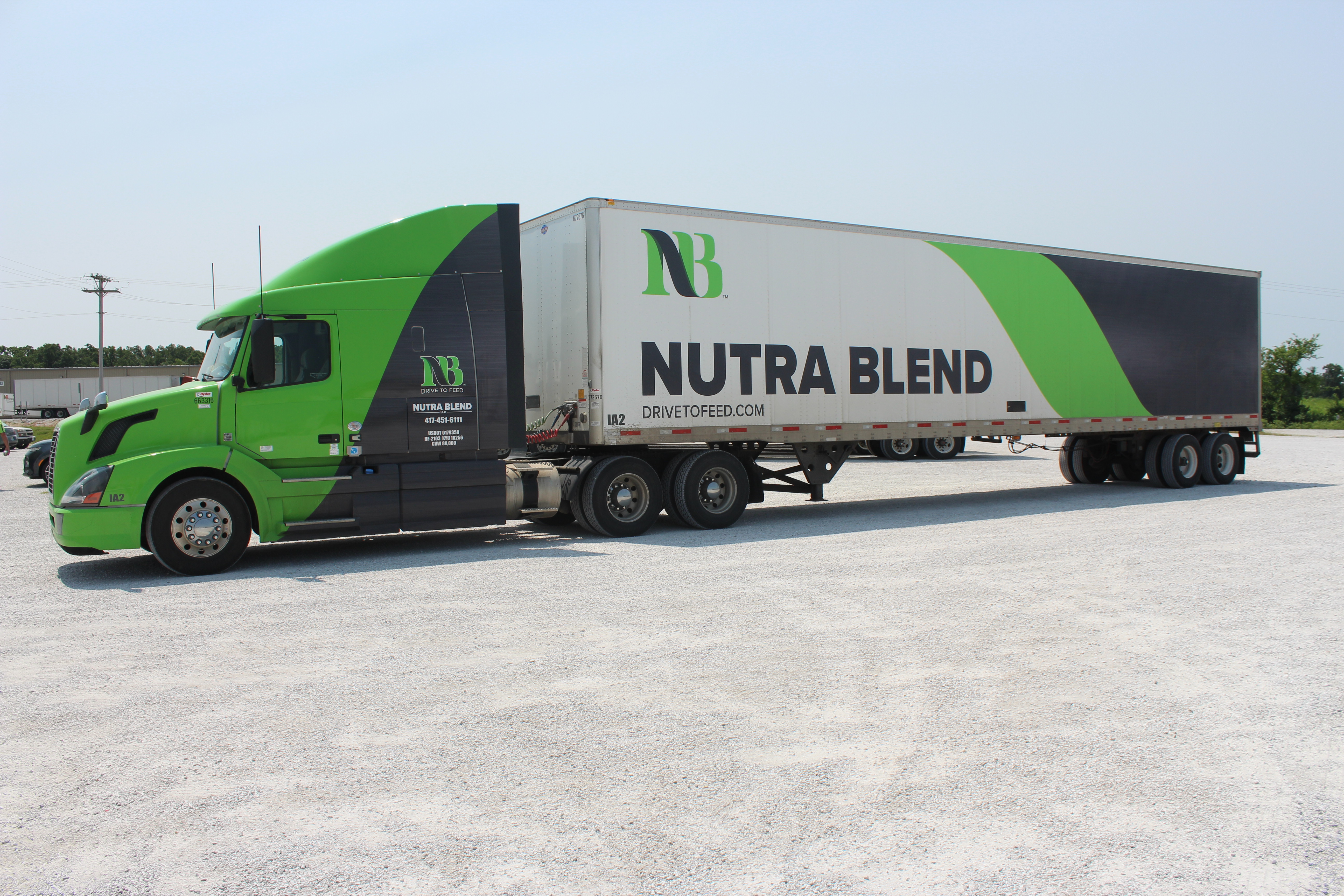 Nutra Blend delivery truck and trailer